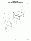 DOOR PARTS Diagram and Parts List for YWMH1162XVB1  Whirlpool Microwave