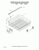 UPPER RACK AND TRACK PARTS Diagram and Parts List for KUDC10FXSS0  KitchenAid Dishwasher