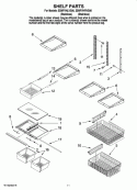SHELF PARTS, OPTIONAL PARTS Diagram and Parts List for EB9FVHLVS00  Whirlpool Refrigerator