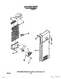 AIR FLOW Diagram and Parts List for 8ED25DQXXN00  Whirlpool Refrigerator