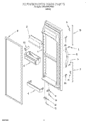 REFRIGERATOR DOOR Diagram and Parts List for 7ED25DQXFW00  Whirlpool Refrigerator