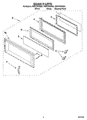 DOOR PARTS Diagram and Parts List for YMH7155XMS1  Whirlpool Microwave