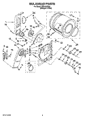 BULKHEAD PARTS, OPTIONAL PARTS (NOT INCLUDED) Diagram and Parts List for RED4340SQ1  Roper Dryer