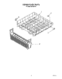 LOWER RACK Diagram and Parts List for KUDB220T5  KitchenAid Dishwasher
