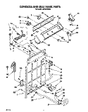 CONTROL AND REAR PANEL Diagram and Parts List for LSV6233AW0  Whirlpool Washer