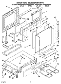 DOOR AND DRAWER PARTS Diagram and Parts List for YKERA807PC02  KitchenAid Range