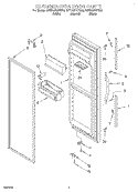 REFRIGERATOR DOOR Diagram and Parts List for 3VED29DQFN00  Whirlpool Refrigerator
