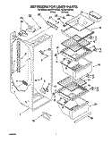 REFRIGERATOR LINER Diagram and Parts List for 8ED20TKXFW02  Whirlpool Refrigerator
