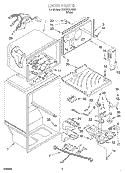 LINER Diagram and Parts List for ST21PKXJW00  Whirlpool Refrigerator