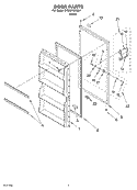 DOOR Diagram and Parts List for EV200FXKQ04  Whirlpool Freezer