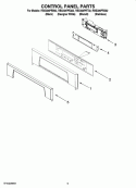 CONTROL PANEL PARTS Diagram and Parts List for RBS305PRS02  Whirlpool Wall Oven