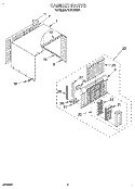 CABINET Diagram and Parts List for ACU124XD1  Whirlpool Air Conditioner