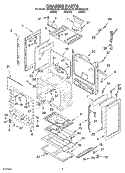 CHASSIS PARTS Diagram and Parts List for GS440LELQ0  Whirlpool Range