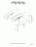 CONTROL PANEL PARTS Diagram and Parts List for GGE388LXS00  Whirlpool Range