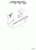 CONTROL PANEL PARTS Diagram and Parts List for KUDE60FVSS0  KitchenAid Dishwasher