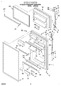 DOOR Diagram and Parts List for ET20TKXDN01  Whirlpool Refrigerator