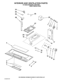 INTERIOR AND VENTILATION PARTS Diagram and Parts List for IMH16XWS1  Whirlpool Microwave