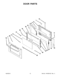 DOOR PARTS Diagram and Parts List for SF216LXSM2  Whirlpool Range