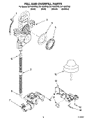 FILL AND OVERFILL PARTS Diagram and Parts List for DU1100XTPQ9  Whirlpool Dishwasher