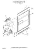 INNER DOOR PARTS Diagram and Parts List for WDT790SLYM1  Whirlpool Dishwasher