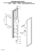 FREEZER DOOR PARTS Diagram and Parts List for KSCS25FSBL03  KitchenAid Refrigerator