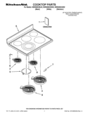 COOKTOP PARTS Diagram and Parts List for KERS505XBL02  KitchenAid Range