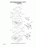 REFRIGERATOR SHELF PARTS Diagram and Parts List for KSSS36FTX03  KitchenAid Refrigerator