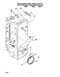 REFRIGERATOR LINER Diagram and Parts List for GD5SHGXKQ01  Whirlpool Refrigerator