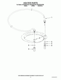 HEATER PARTS Diagram and Parts List for WDT910SAYE0  Whirlpool Dishwasher