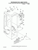 REFRIGERATOR LINER PARTS Diagram and Parts List for GD5RVAXVQ04  Whirlpool Refrigerator