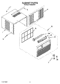 CABINET PARTS Diagram and Parts List for ACM052PS2  Whirlpool Air Conditioner