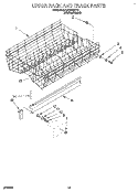 UPPER RACK AND TRACK Diagram and Parts List for KUDB23HY2  KitchenAid Dishwasher