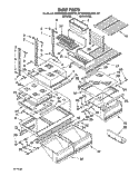 SHELF, LIT/OPTIONAL Diagram and Parts List for KTRS20KAWH10  KitchenAid Refrigerator