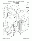 CABINET LINER AND DOOR PARTS Diagram and Parts List for KUIC18PNTS4  KitchenAid Ice Maker