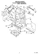 FRAME PARTS Diagram and Parts List for KUCK03ITBS0  KitchenAid Trash Compactor