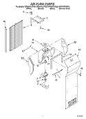AIR FLOW PARTS Diagram and Parts List for KSRA22ILBT00  KitchenAid Refrigerator
