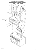 INSTALLATION Diagram and Parts List for KHMS105BBL2  KitchenAid Microwave