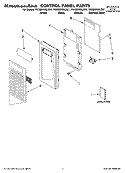 CONTROL PANEL PARTS Diagram and Parts List for YKHMS155LWH1  KitchenAid Microwave