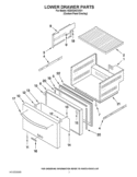 LOWER DRAWER PARTS Diagram and Parts List for KDDO24CVX01  KitchenAid Refrigerator
