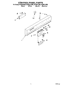 CONTROL PANEL Diagram and Parts List for KUDI01ILSS0  Whirlpool Dishwasher