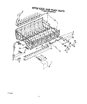 UPPER RACK AND TRACK Diagram and Parts List for KUDA220TWH5  KitchenAid Dishwasher