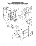 DISPENSER FRONT Diagram and Parts List for ED25DWXTW03  Whirlpool Refrigerator