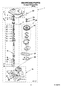 GEARCASE PARTS, OPTIONAL PARTS (NOT INCLUDED) Diagram and Parts List for 2DWTW5405SQ0  Whirlpool Washer