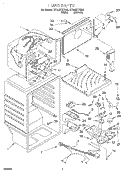 LINER Diagram and Parts List for ET18NKXFW03  Whirlpool Refrigerator
