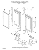 REFRIGERATOR DOOR PARTS Diagram and Parts List for KBFS20EVBL8  KitchenAid Refrigerator