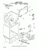 LINER PARTS Diagram and Parts List for W9RXEMMWB01  Whirlpool Refrigerator