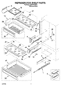 REFRIGERATOR SHELF PARTS Diagram and Parts List for KBRP36FMS01  KitchenAid Refrigerator