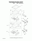 REFRIGERATOR SHELF PARTS Diagram and Parts List for KSSS42QTB04  KitchenAid Refrigerator