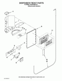 DISPENSER FRONT PARTS Diagram and Parts List for KSC23C8EYY01  KitchenAid Refrigerator