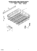 UPPER RACK AND TRACK PARTS Diagram and Parts List for KUDI02FRWH3  KitchenAid Dishwasher